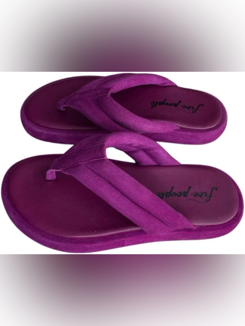 Free people Suede Purple thong Sandals